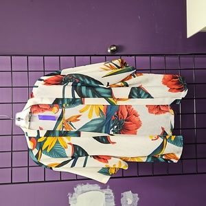 💙 women's shirt cover up 3/4 sleeve Kivenst white/green XL